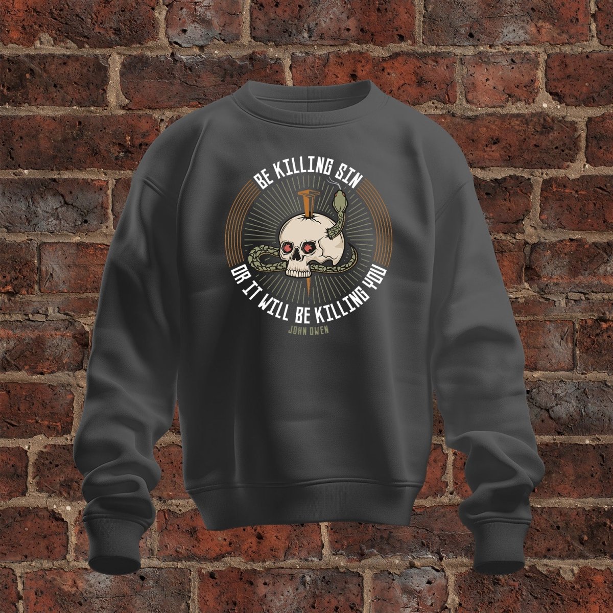 crewneck sweatshirt - Be Killing Sin - Sweatshirt - The Reformed Sage - #reformed# - #reformed_gifts# - #christian_gifts#