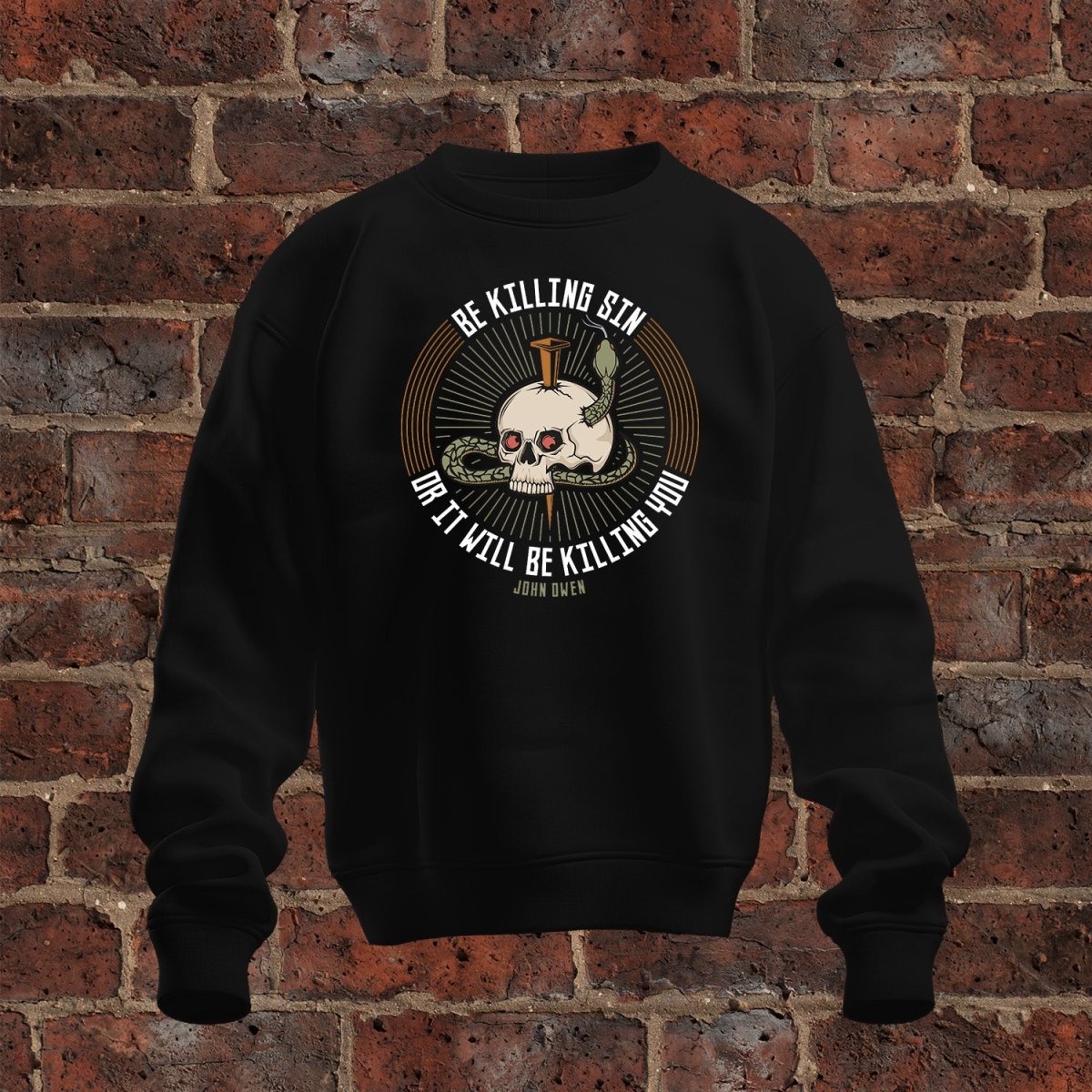 crewneck sweatshirt - Be Killing Sin - Sweatshirt - The Reformed Sage - #reformed# - #reformed_gifts# - #christian_gifts#