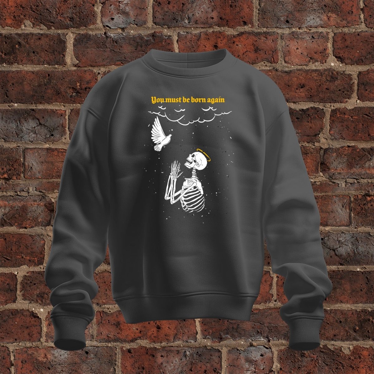 crewneck sweatshirt - Born Again - Sweatshirt - The Reformed Sage - #reformed# - #reformed_gifts# - #christian_gifts#