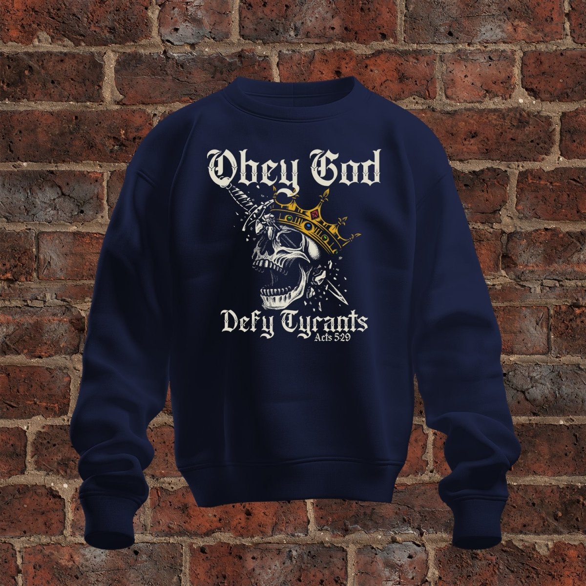 crewneck sweatshirt - Defy Tyrants - Sweatshirt - The Reformed Sage - #reformed# - #reformed_gifts# - #christian_gifts#