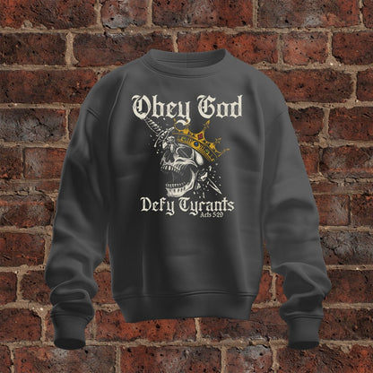 crewneck sweatshirt - Defy Tyrants - Sweatshirt - The Reformed Sage - #reformed# - #reformed_gifts# - #christian_gifts#