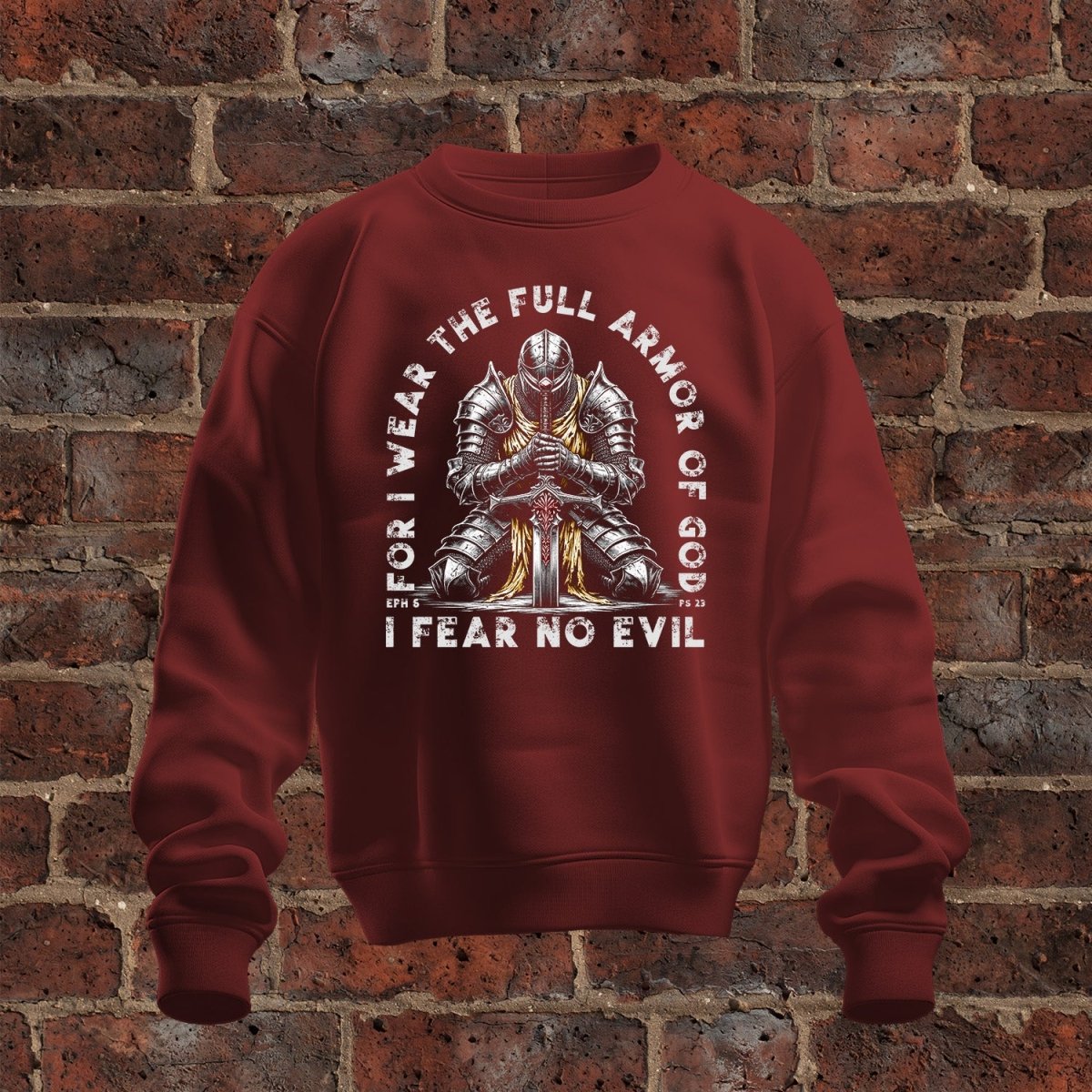 crewneck sweatshirt - Fear No Evil - Sweatshirt - The Reformed Sage - #reformed# - #reformed_gifts# - #christian_gifts#