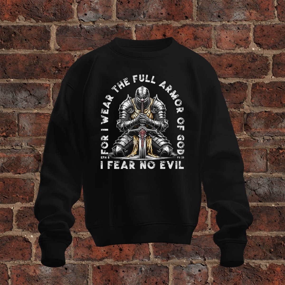 crewneck sweatshirt - Fear No Evil - Sweatshirt - The Reformed Sage - #reformed# - #reformed_gifts# - #christian_gifts#