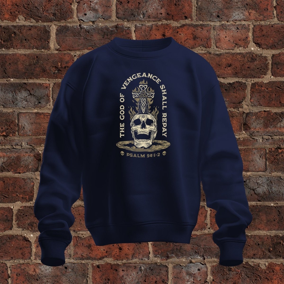 crewneck sweatshirt - God of Vengeance - Sweatshirt - The Reformed Sage - #reformed# - #reformed_gifts# - #christian_gifts#