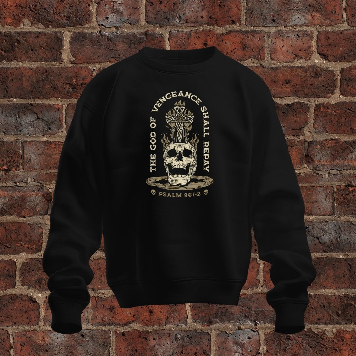 crewneck sweatshirt - God of Vengeance - Sweatshirt - The Reformed Sage - #reformed# - #reformed_gifts# - #christian_gifts#