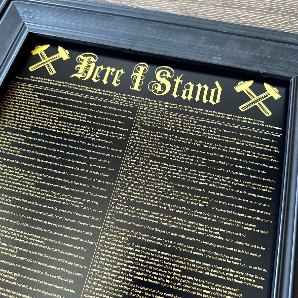 Printed Art - Here I Stand (95 Theses) - Wall Art - The Reformed Sage - #reformed# - #reformed_gifts# - #christian_gifts#