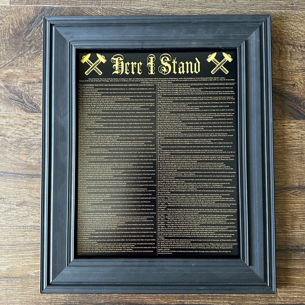 Printed Art - Here I Stand (95 Theses) - Wall Art - The Reformed Sage - #reformed# - #reformed_gifts# - #christian_gifts#