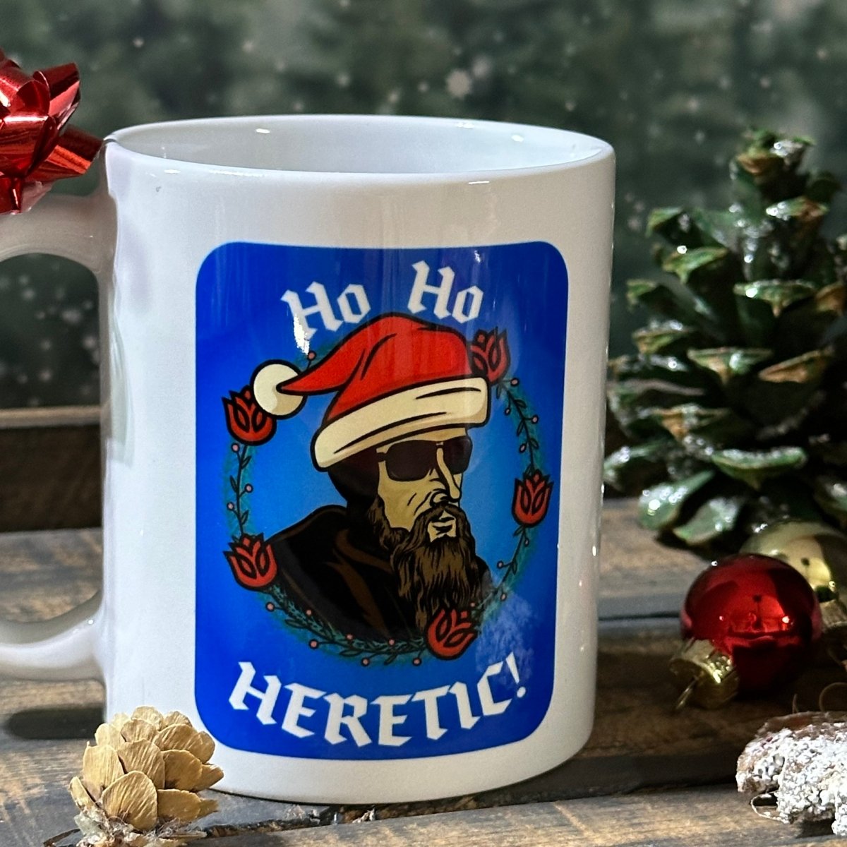 Mug - Ho Ho Heretic! Christmas Mug - The Reformed Sage - #reformed# - #reformed_gifts# - #christian_gifts#