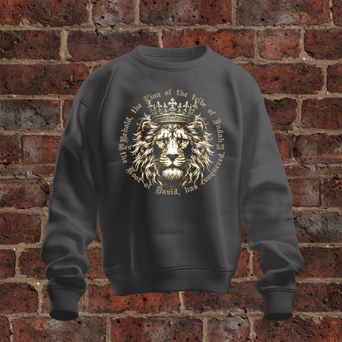 crewneck sweatshirt - Lion of Judah - Sweatshirt - The Reformed Sage - #reformed# - #reformed_gifts# - #christian_gifts#