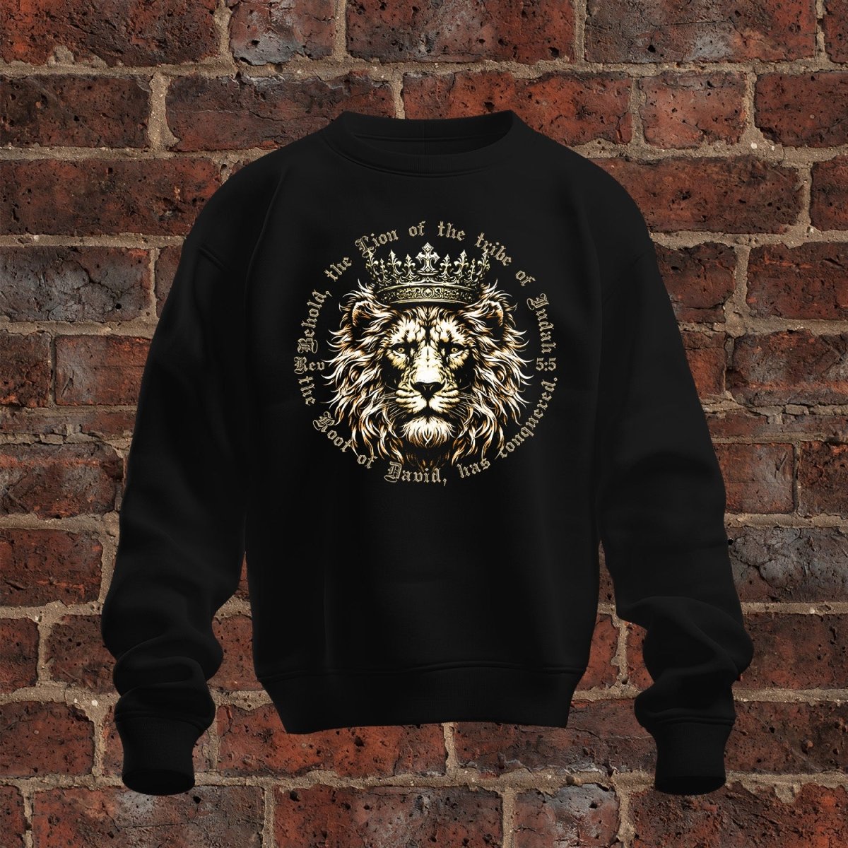 crewneck sweatshirt - Lion of Judah - Sweatshirt - The Reformed Sage - #reformed# - #reformed_gifts# - #christian_gifts#