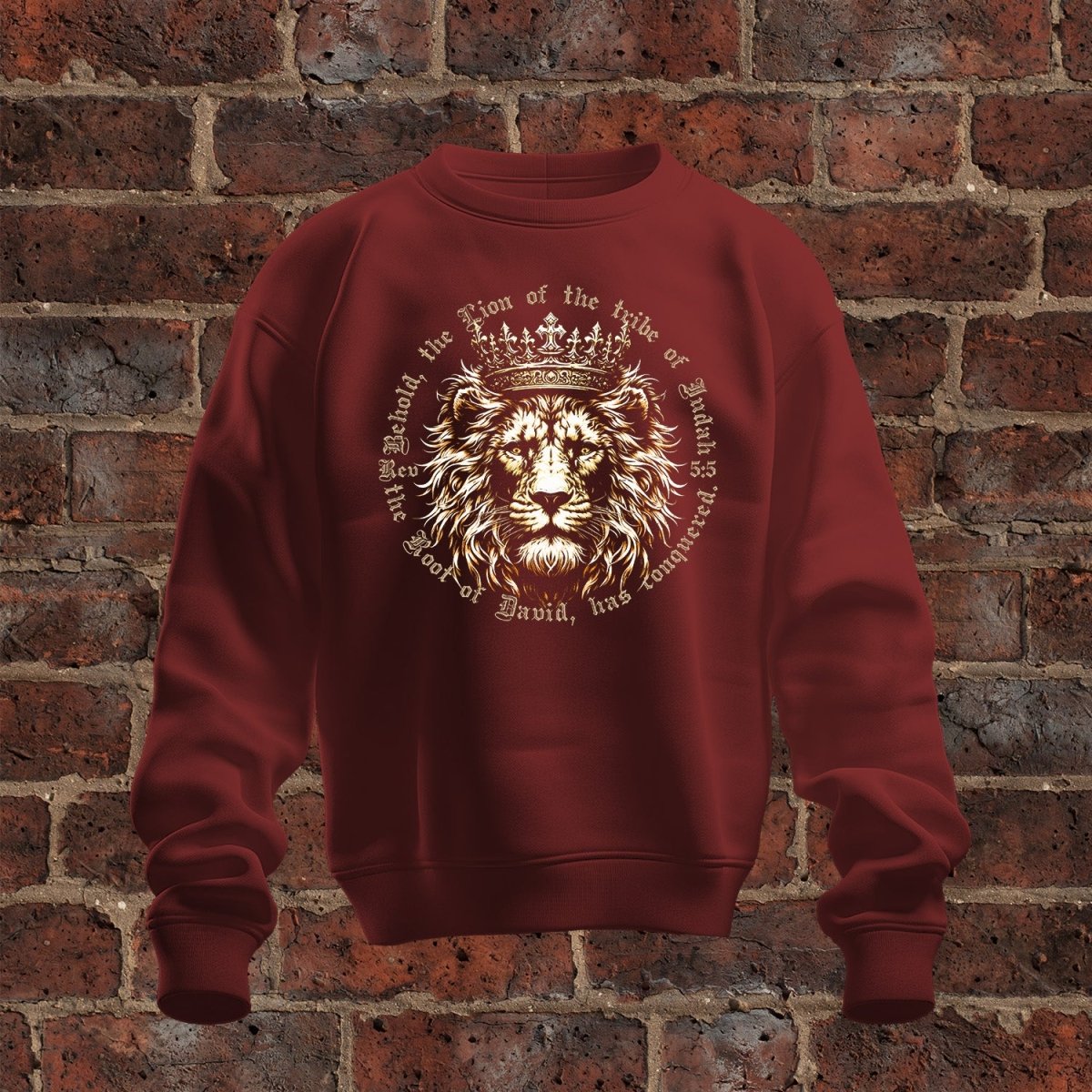 crewneck sweatshirt - Lion of Judah - Sweatshirt - The Reformed Sage - #reformed# - #reformed_gifts# - #christian_gifts#