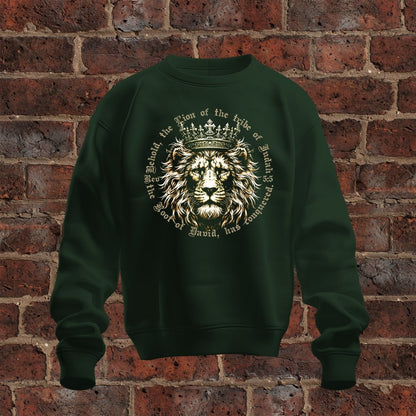 crewneck sweatshirt - Lion of Judah - Sweatshirt - The Reformed Sage - #reformed# - #reformed_gifts# - #christian_gifts#