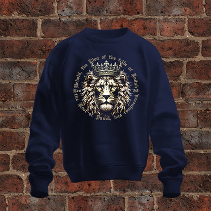 crewneck sweatshirt - Lion of Judah - Sweatshirt - The Reformed Sage - #reformed# - #reformed_gifts# - #christian_gifts#