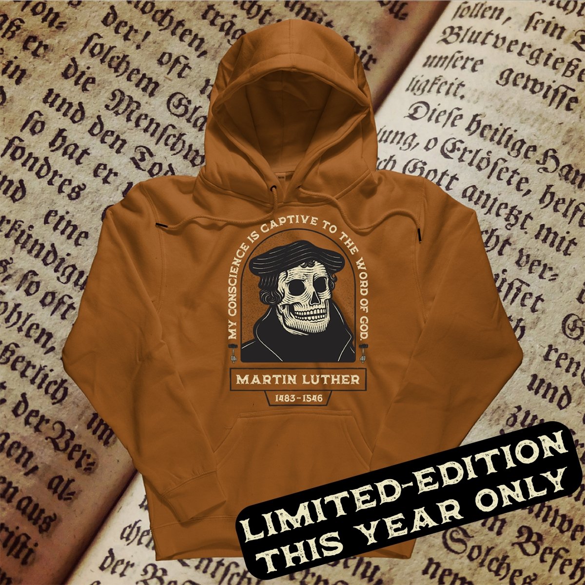 Hoodie - Luther 24 - Hoodie - The Reformed Sage - #reformed# - #reformed_gifts# - #christian_gifts#