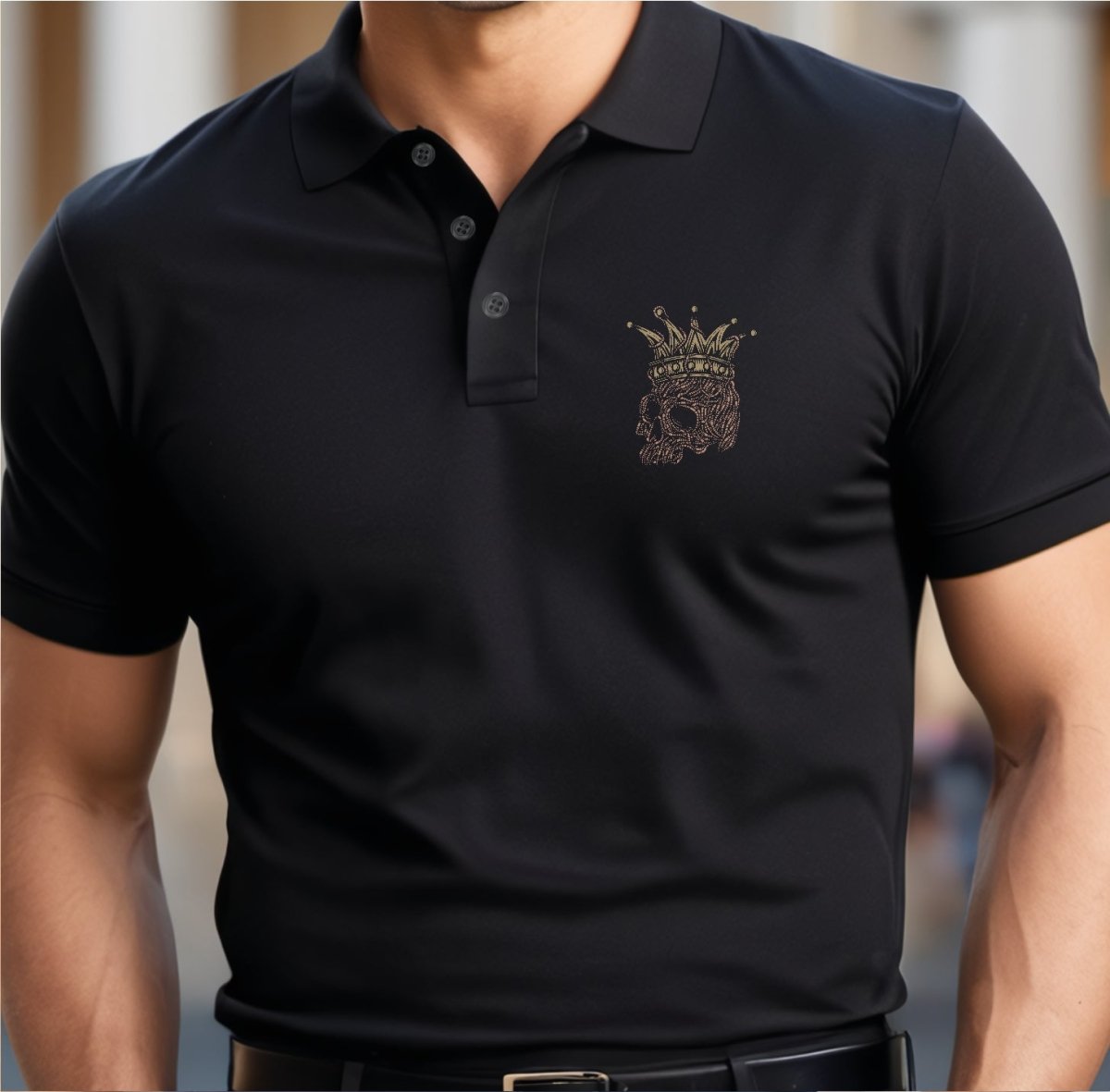 MPolo - Pride Goes Before Destruction - Men's Polo - The Reformed Sage - #reformed# - #reformed_gifts# - #christian_gifts#