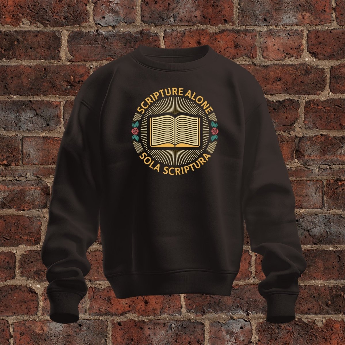 crewneck sweatshirt - Sola Scriptura Seal - Sweatshirt - The Reformed Sage - #reformed# - #reformed_gifts# - #christian_gifts#