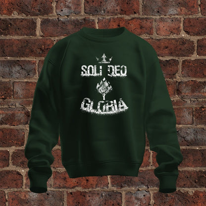 crewneck sweatshirt - Soli Deo Gloria Grunge - Sweatshirt - The Reformed Sage - #reformed# - #reformed_gifts# - #christian_gifts#