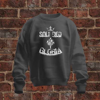 crewneck sweatshirt - Soli Deo Gloria Grunge - Sweatshirt - The Reformed Sage - #reformed# - #reformed_gifts# - #christian_gifts#