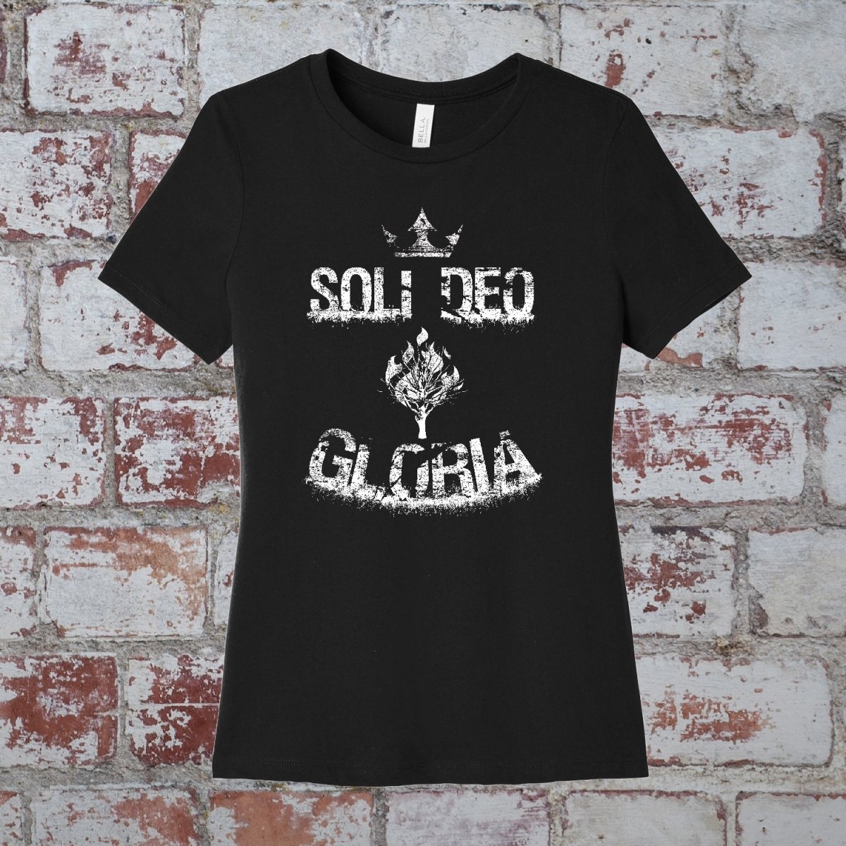 wshirt - Soli Deo Gloria Grunge - Womens Tee - The Reformed Sage - #reformed# - #reformed_gifts# - #christian_gifts#