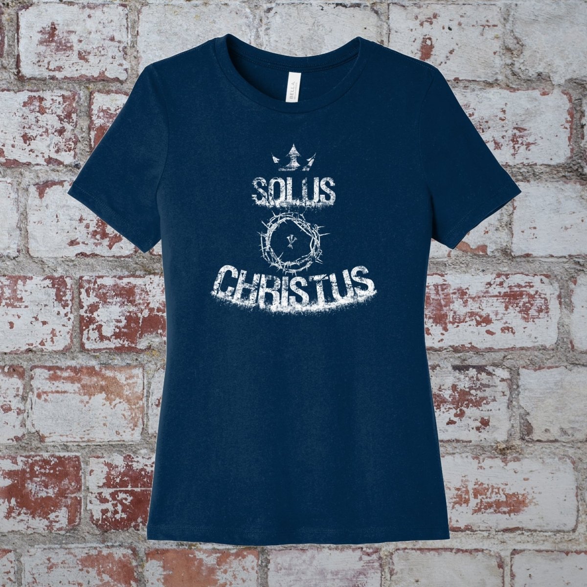 wshirt - Solus Christus Grunge - Womens Tee - The Reformed Sage - #reformed# - #reformed_gifts# - #christian_gifts#