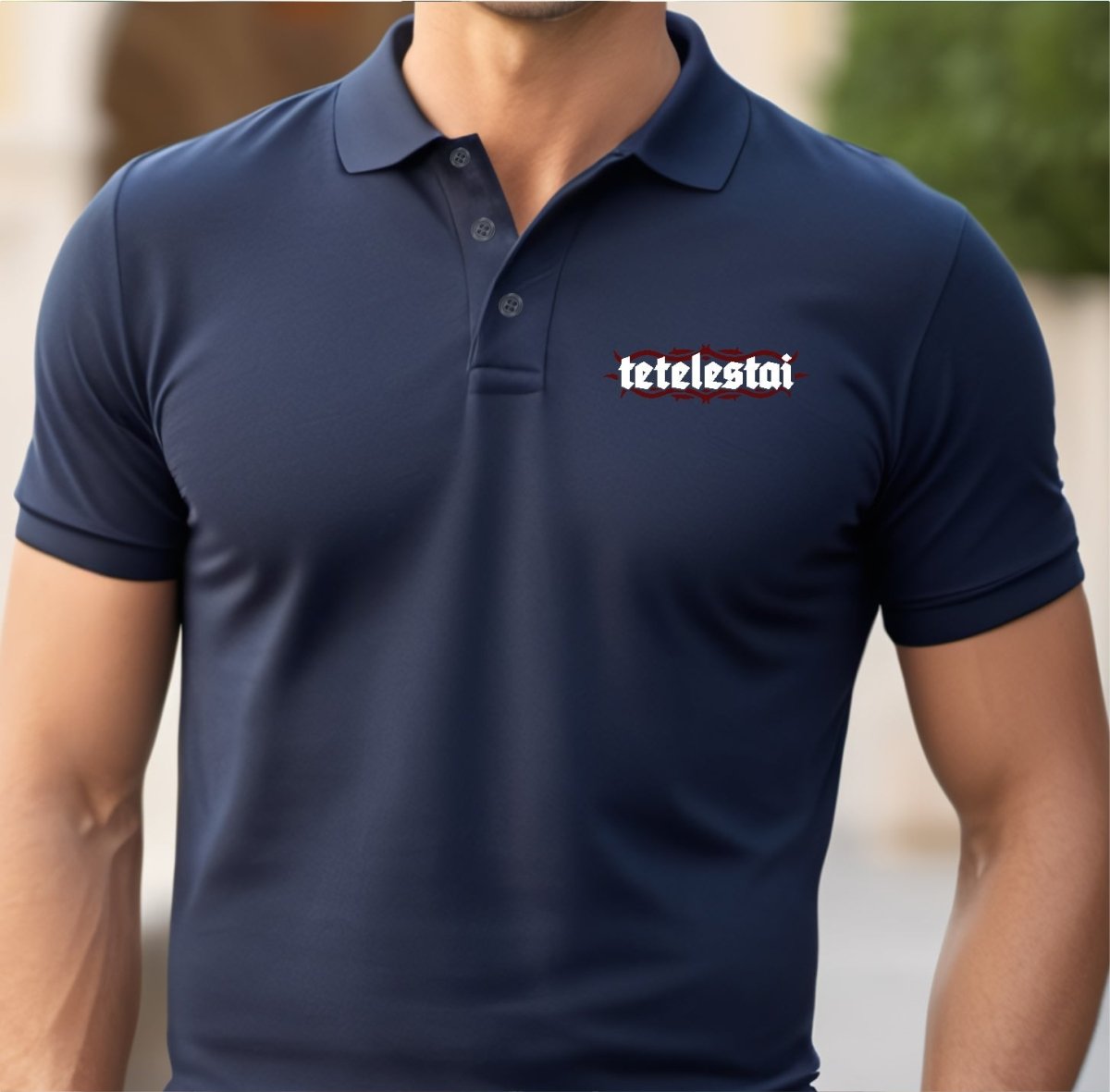 MPolo - Tetelestai - Men's Polo - The Reformed Sage - #reformed# - #reformed_gifts# - #christian_gifts#