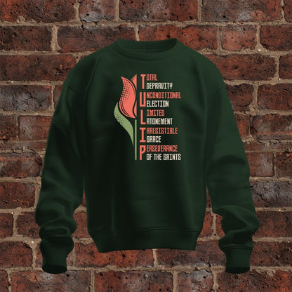 crewneck sweatshirt - TULIP - Sweatshirt - The Reformed Sage - #reformed# - #reformed_gifts# - #christian_gifts#