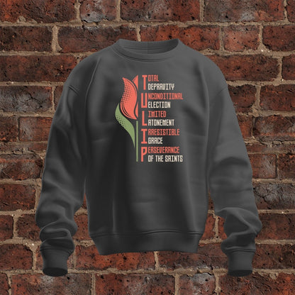 crewneck sweatshirt - TULIP - Sweatshirt - The Reformed Sage - #reformed# - #reformed_gifts# - #christian_gifts#