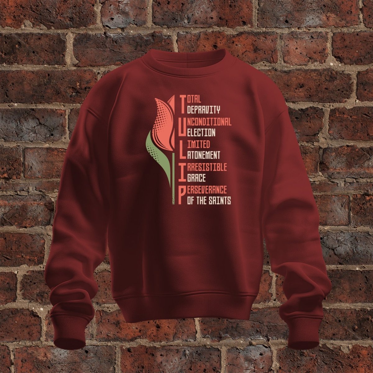 crewneck sweatshirt - TULIP - Sweatshirt - The Reformed Sage - #reformed# - #reformed_gifts# - #christian_gifts#