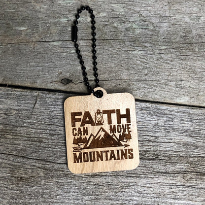 Keyring - Faith Can Move Mountains - Keychain - The Reformed Sage - #reformed# - #reformed_gifts# - #christian_gifts#