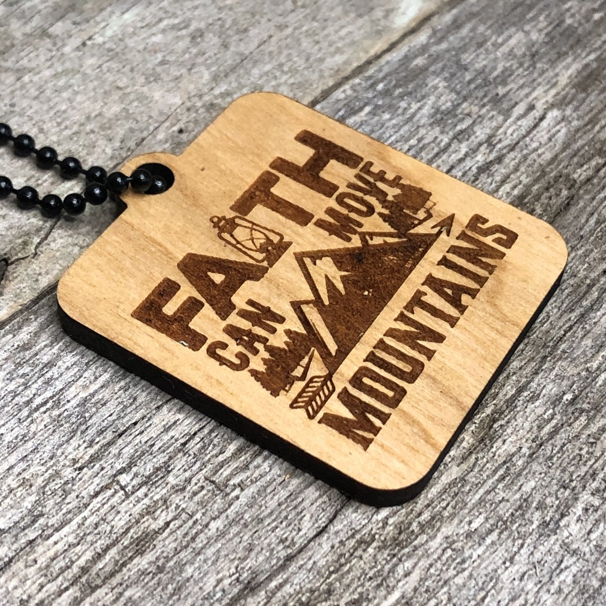 Keyring - Faith Can Move Mountains - Keychain - The Reformed Sage - #reformed# - #reformed_gifts# - #christian_gifts#