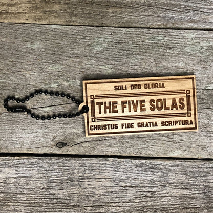 Keyring - Five Solas - Keychain - The Reformed Sage - #reformed# - #reformed_gifts# - #christian_gifts#