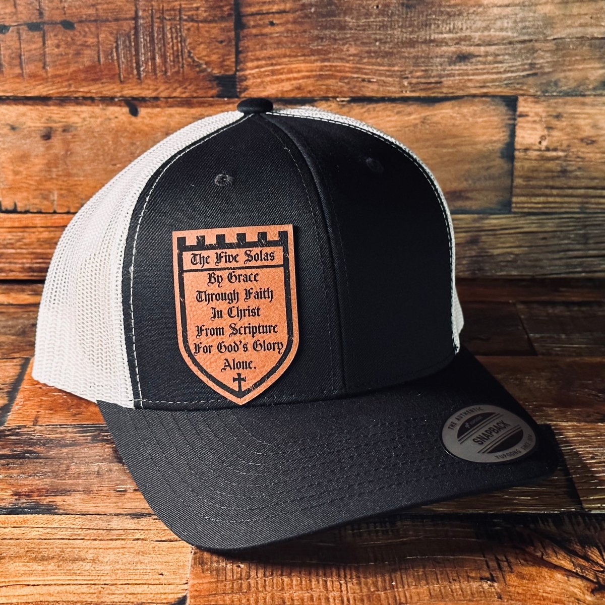 Hat - Five Solas Shield - Patch Hat - The Reformed Sage - #reformed# - #reformed_gifts# - #christian_gifts#