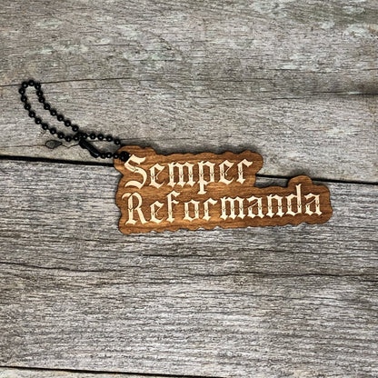 Keyring - Semper Reformanda - Keychain - The Reformed Sage - #reformed# - #reformed_gifts# - #christian_gifts#